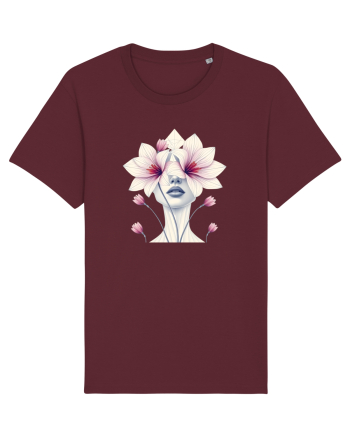 FLORAL GEOMETRIC ORHIDEE  Feminitate Burgundy