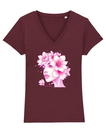 FLORAL GEOMETRIC CRINI Feminitate Burgundy