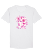 FLORAL GEOMETRIC CRINI Feminitate Tricou mânecă scurtă guler larg Bărbat Skater