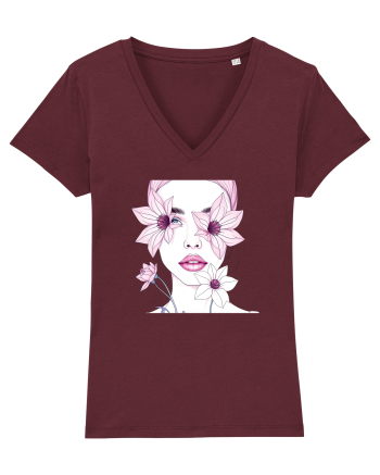 FLORAL GEOMETRIC CRINI Feminitate 2 Burgundy