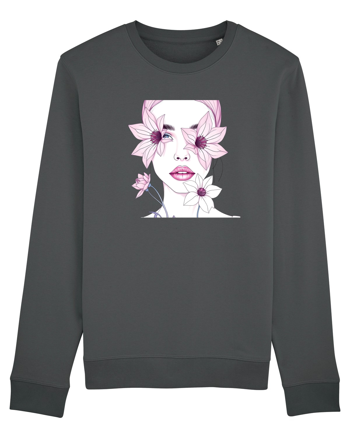 Bluză mânecă lungă Unisex Rise Anthracite