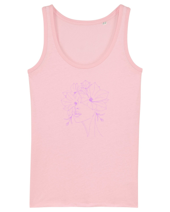 FLORAL GEOMETRIC MAGNOLII Feminitate  Cotton Pink