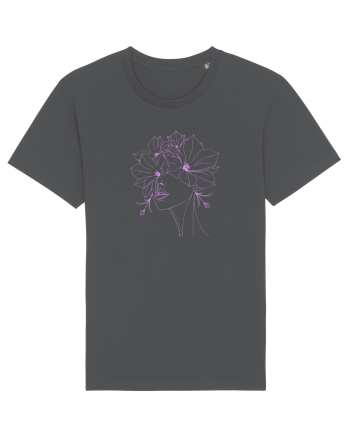 FLORAL GEOMETRIC MAGNOLII Feminitate  Anthracite