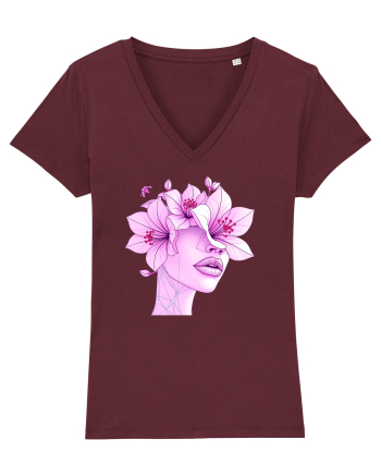 FLORAL GEOMETRIC CRINI Feminitate 3 Burgundy
