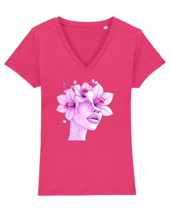FLORAL GEOMETRIC CRINI Feminitate 3 Raspberry