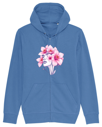 FLORAL GEOMETRIC ORHIDEE  Feminitate 2 Bright Blue