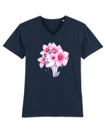 FLORAL GEOMETRIC ORHIDEE  Feminitate 2 Tricou mânecă scurtă guler V Bărbat Presenter