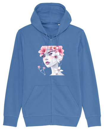 FLORAL GEOMETRIC MAGNOLII Feminitate  2 Bright Blue