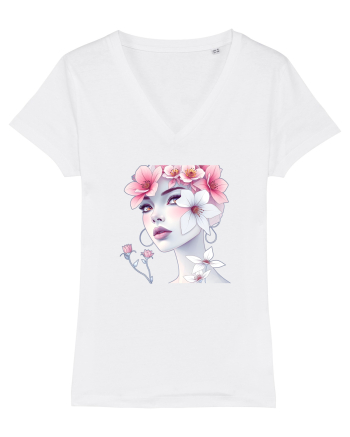FLORAL GEOMETRIC MAGNOLII Feminitate  2 White