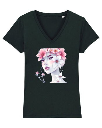 FLORAL GEOMETRIC MAGNOLII Feminitate  2 Black