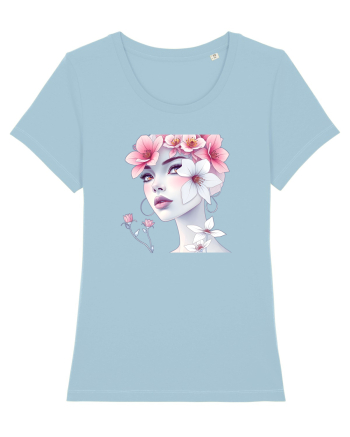 FLORAL GEOMETRIC MAGNOLII Feminitate  2 Sky Blue