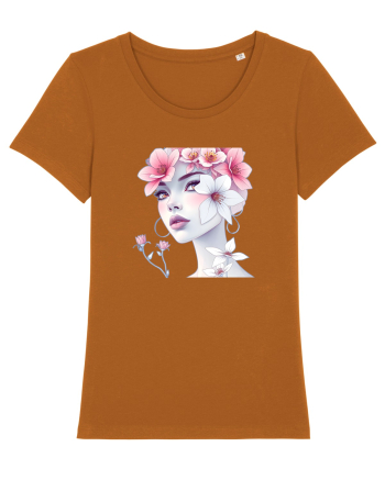 FLORAL GEOMETRIC MAGNOLII Feminitate  2 Roasted Orange