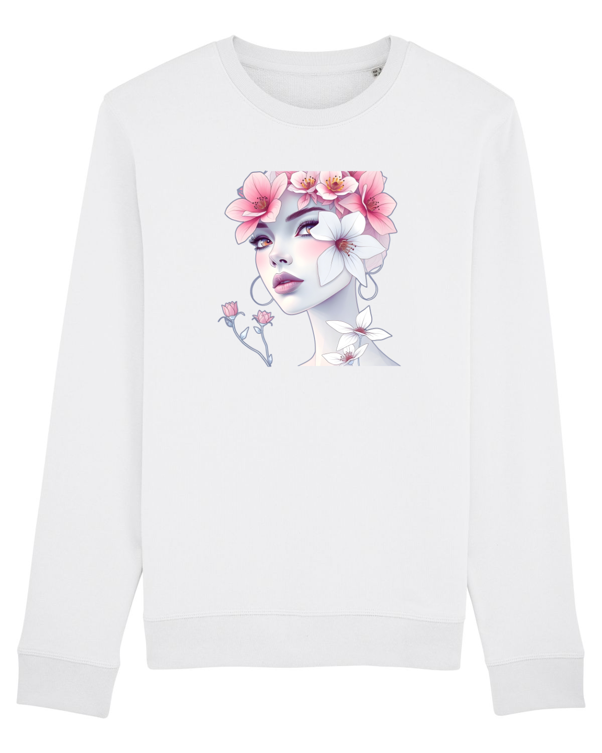 Bluză mânecă lungă Unisex Rise White