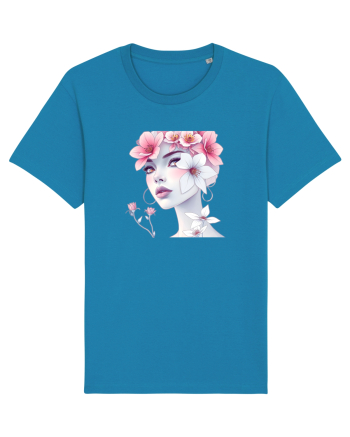 FLORAL GEOMETRIC MAGNOLII Feminitate  2 Azur