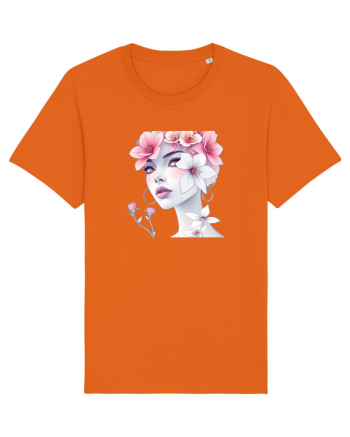 FLORAL GEOMETRIC MAGNOLII Feminitate  2 Bright Orange