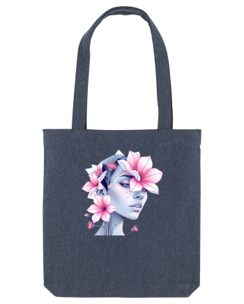 FLORAL GEOMETRIC MAGNOLII Feminitate  3 Midnight Blue