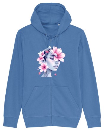 FLORAL GEOMETRIC MAGNOLII Feminitate  3 Bright Blue