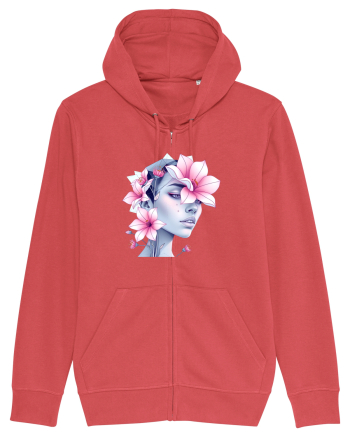 FLORAL GEOMETRIC MAGNOLII Feminitate  3 Carmine Red