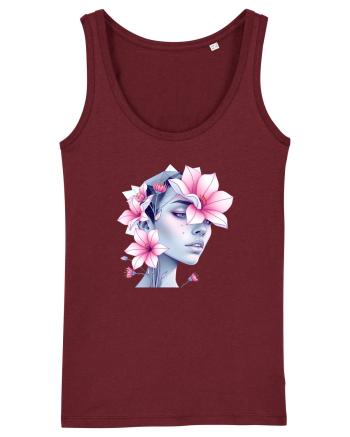 FLORAL GEOMETRIC MAGNOLII Feminitate  3 Burgundy