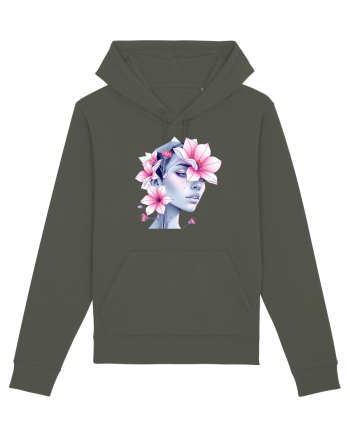FLORAL GEOMETRIC MAGNOLII Feminitate  3 Khaki