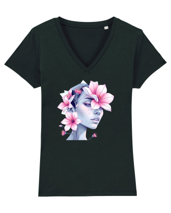 FLORAL GEOMETRIC MAGNOLII Feminitate  3 Black
