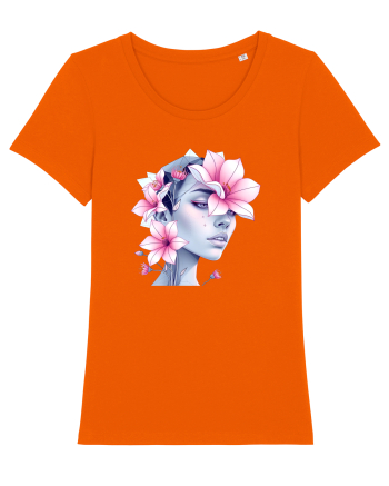 FLORAL GEOMETRIC MAGNOLII Feminitate  3 Bright Orange