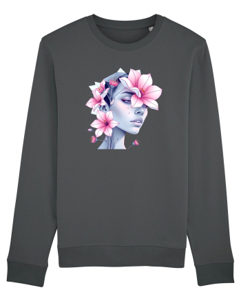 FLORAL GEOMETRIC MAGNOLII Feminitate  3 Anthracite