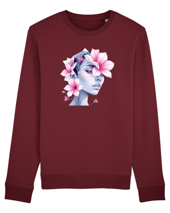 FLORAL GEOMETRIC MAGNOLII Feminitate  3 Burgundy