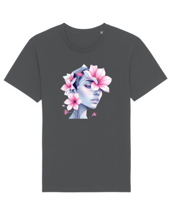FLORAL GEOMETRIC MAGNOLII Feminitate  3 Anthracite