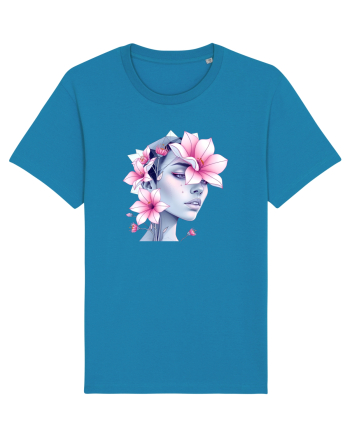 FLORAL GEOMETRIC MAGNOLII Feminitate  3 Azur