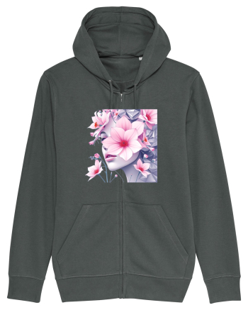 FLORAL GEOMETRIC MAGNOLII Feminitate  4 Anthracite