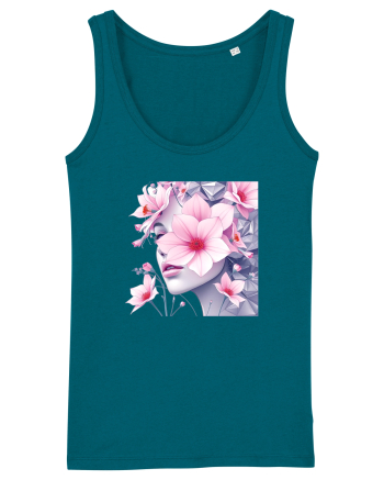 FLORAL GEOMETRIC MAGNOLII Feminitate  4 Ocean Depth