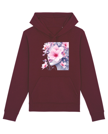 FLORAL GEOMETRIC MAGNOLII Feminitate  4 Burgundy