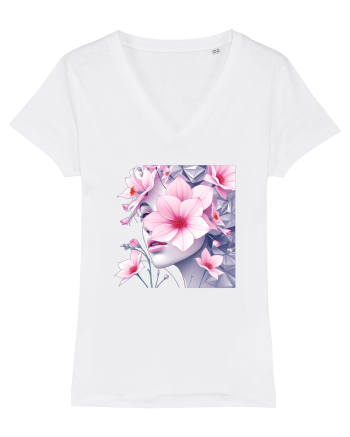 FLORAL GEOMETRIC MAGNOLII Feminitate  4 White