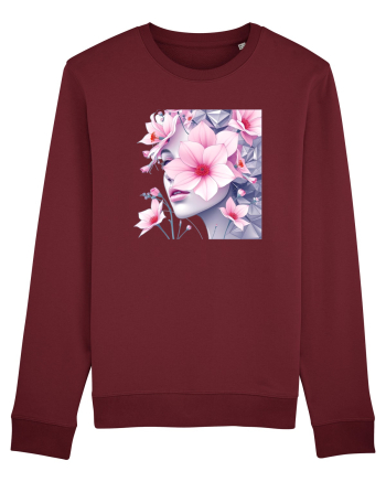 FLORAL GEOMETRIC MAGNOLII Feminitate  4 Burgundy