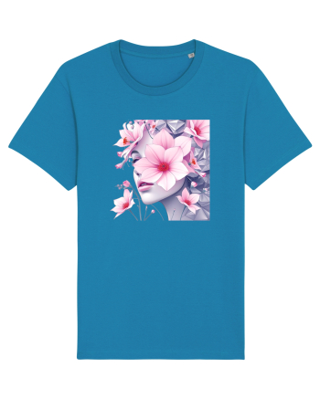 FLORAL GEOMETRIC MAGNOLII Feminitate  4 Azur