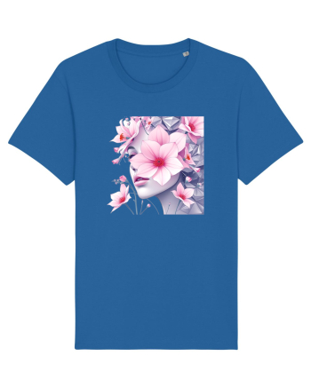 FLORAL GEOMETRIC MAGNOLII Feminitate  4 Royal Blue