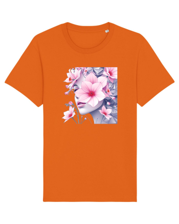 FLORAL GEOMETRIC MAGNOLII Feminitate  4 Bright Orange