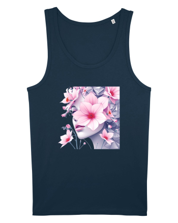 FLORAL GEOMETRIC MAGNOLII Feminitate  4 Navy
