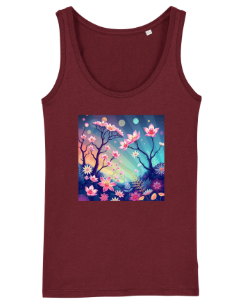 FLORAL GEOMETRIC - PEISAJ SUPERNATURAL 1 Burgundy
