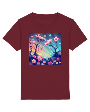 FLORAL GEOMETRIC - PEISAJ SUPERNATURAL 1 Burgundy