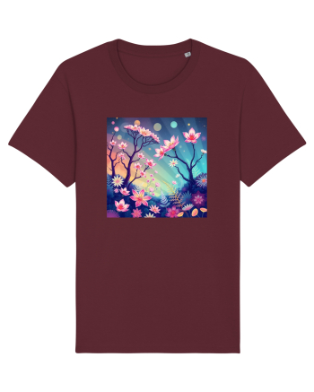 FLORAL GEOMETRIC - PEISAJ SUPERNATURAL 1 Burgundy