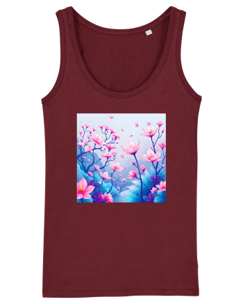 FLORAL GEOMETRIC - PEISAJ SUPERNATURAL 2 Burgundy