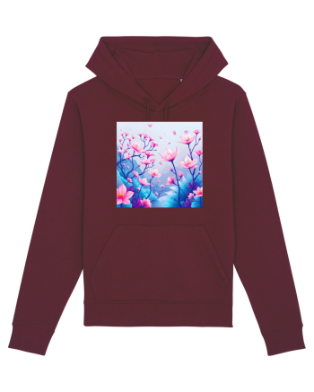 FLORAL GEOMETRIC - PEISAJ SUPERNATURAL 2 Burgundy