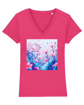FLORAL GEOMETRIC - PEISAJ SUPERNATURAL 2 Raspberry