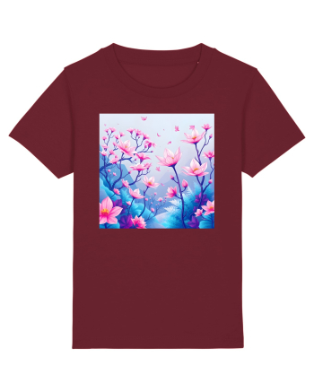 FLORAL GEOMETRIC - PEISAJ SUPERNATURAL 2 Burgundy