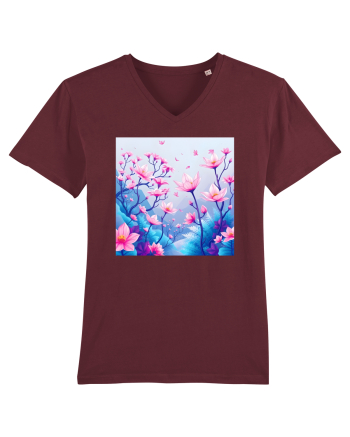 FLORAL GEOMETRIC - PEISAJ SUPERNATURAL 2 Burgundy