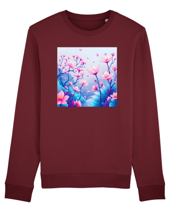 FLORAL GEOMETRIC - PEISAJ SUPERNATURAL 2 Burgundy
