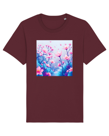 FLORAL GEOMETRIC - PEISAJ SUPERNATURAL 2 Burgundy