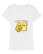 BETTER TOGETHER - MAI BUNI / BINE IMPREUNA  Tricou mânecă scurtă guler V Damă Evoker